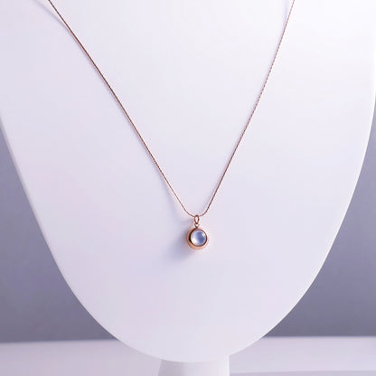 Celestial Moonstone Orb Necklace