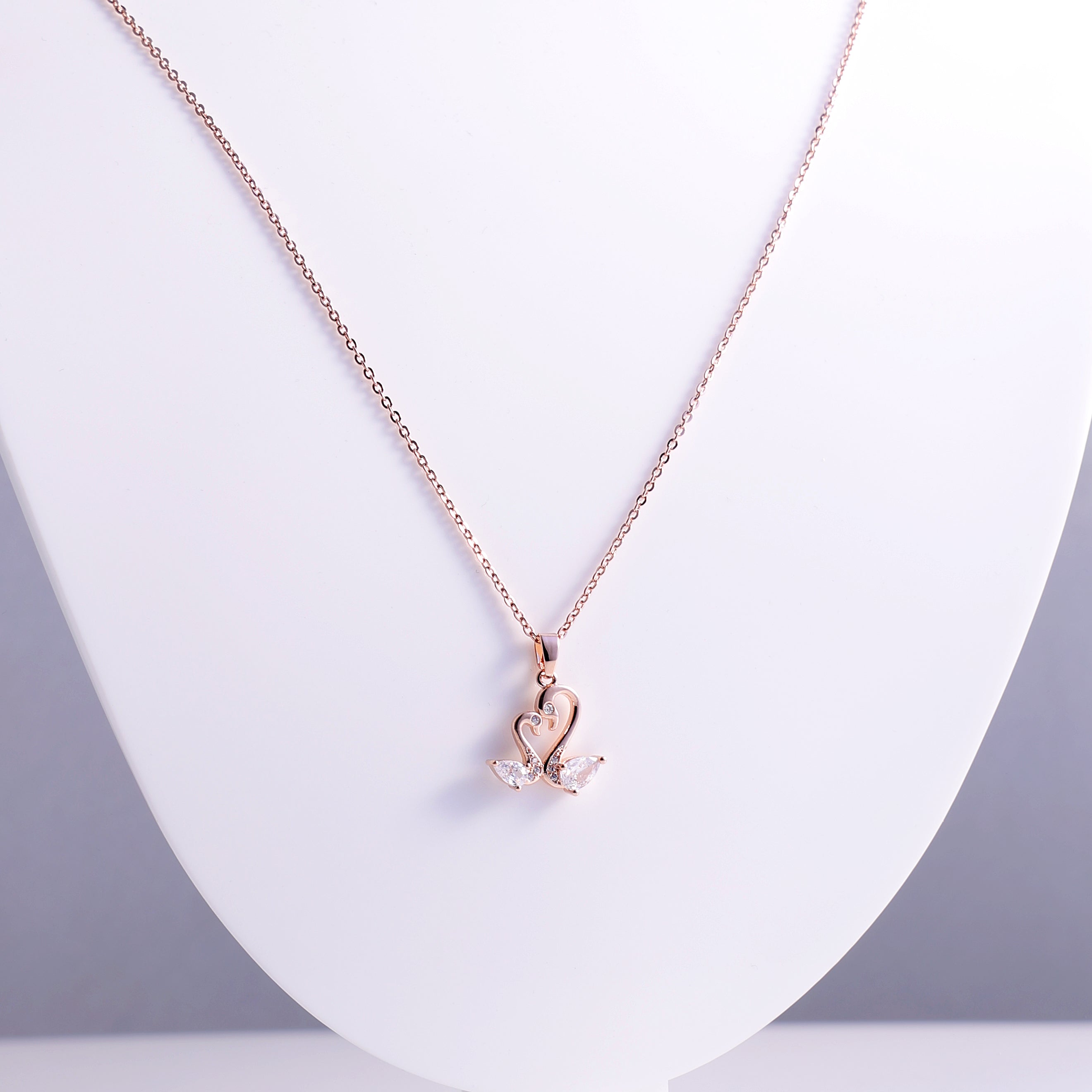 Eternal Grace Double Swan Necklace
