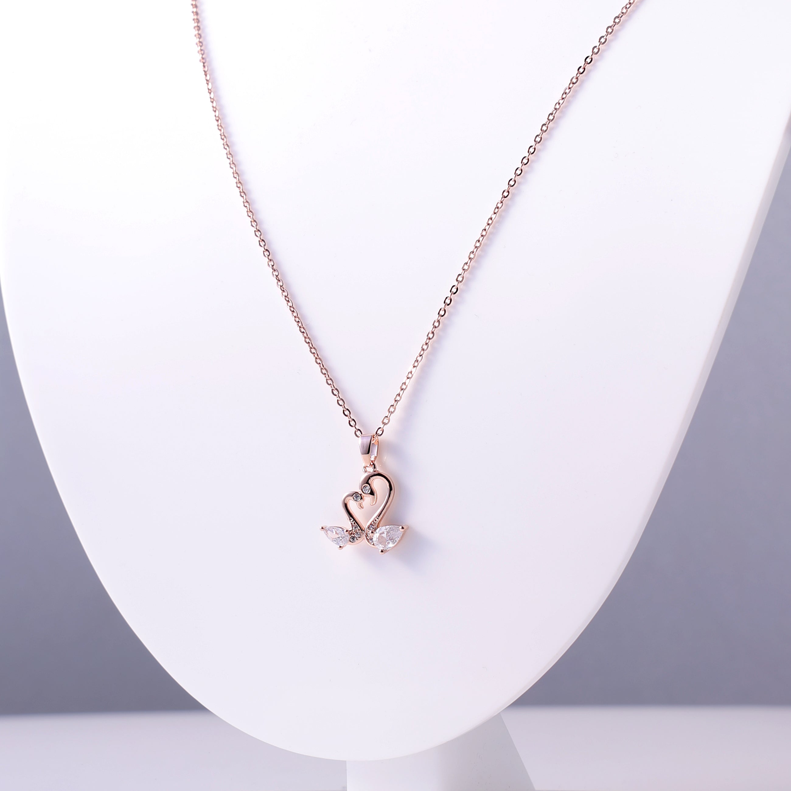 Eternal Grace Double Swan Necklace