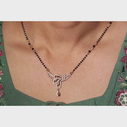 Graceful Butterfly Crystal Mangalsutra