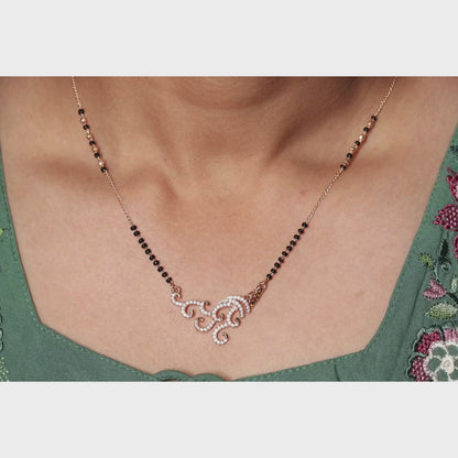 Royal Swirl Crystal Mangalsutra