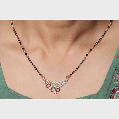 Modern Wave American Diamond Mangalsutra