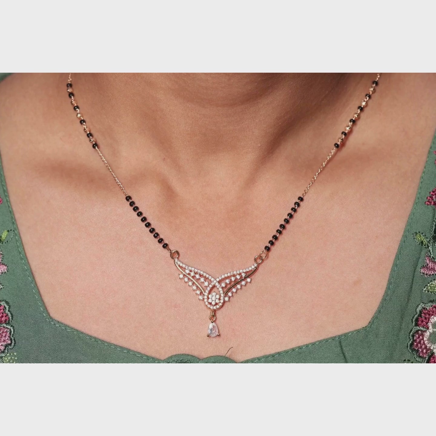 Load video: Royal Sparkle Designer Mangalsutra