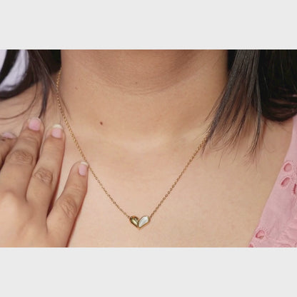 Stylish Gold Plated Heart Pendant Chain for Women