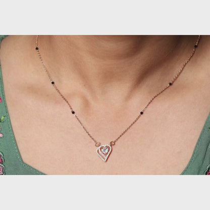 MiniDainty Heart-in-Heart Mangalsutra